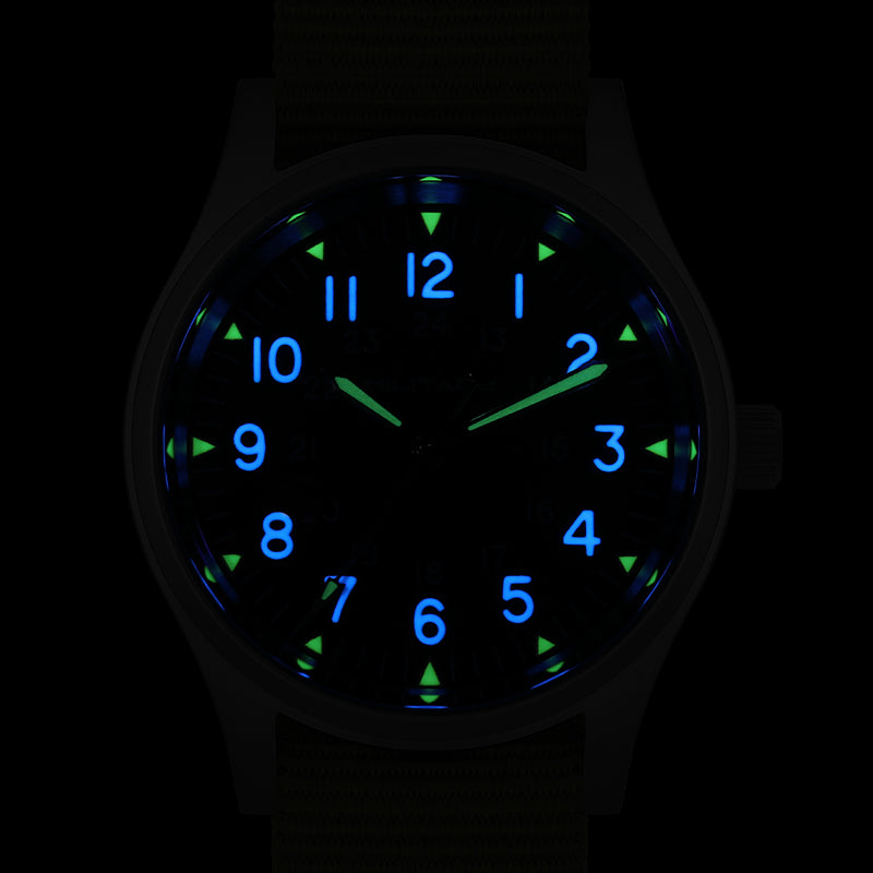 Militado 36mm Sapphire Crystal Pilot Field Watch