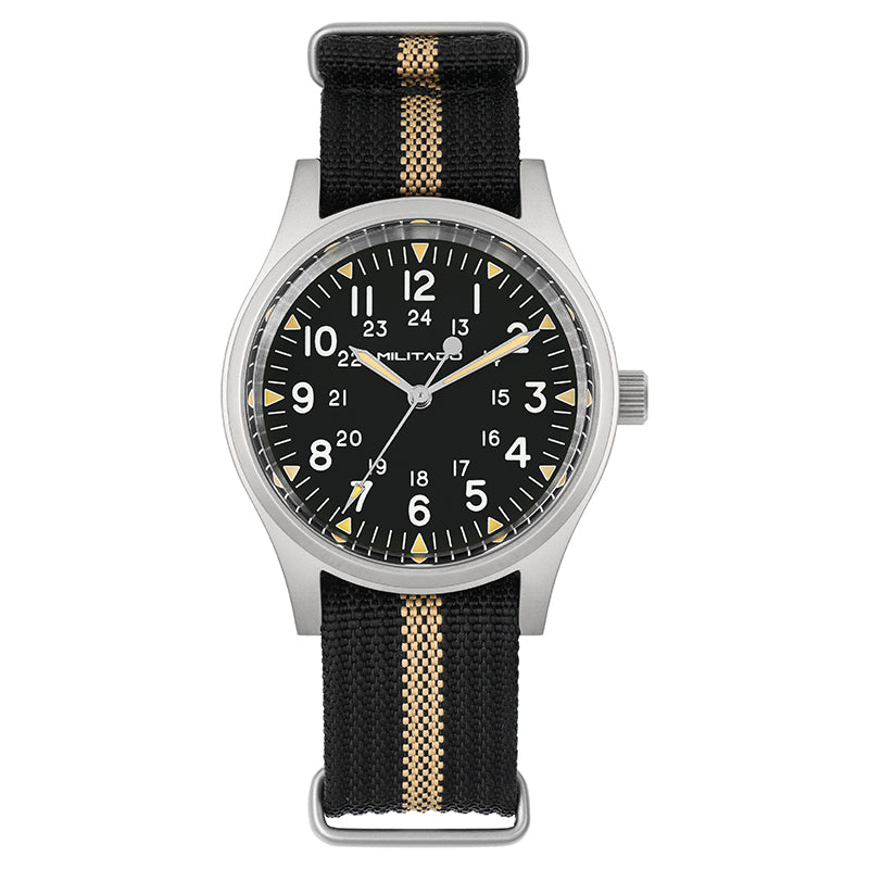 Militado 36mm Sapphire Crystal Pilot Field Watch