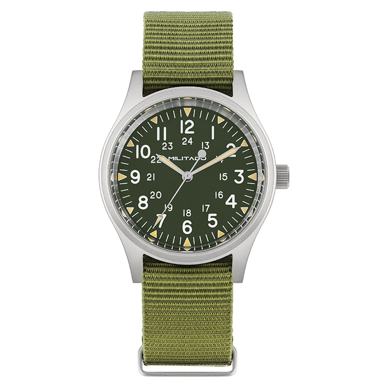 Militado 36mm Sapphire Crystal Pilot Field Watch