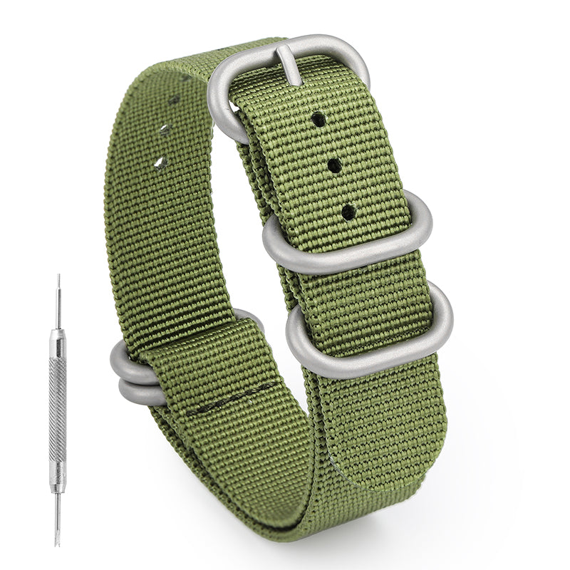 Thick Premium Woven Nylon Military Watch Zulu Strap