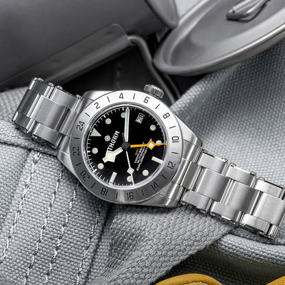 ★Weekly Deal★THORN Dual-time Zone NH34 Mechanical Retro BB GMT Watch