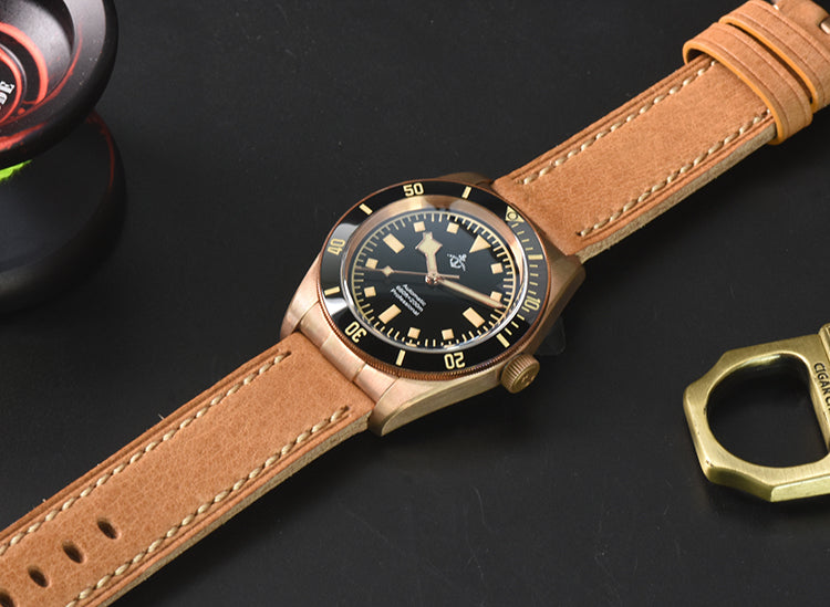 Hruodland 39mm BB58 Retro Bronze Watch