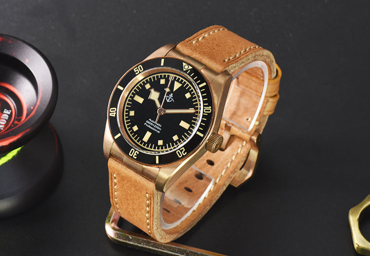 Hruodland 39mm BB58 Retro Bronze Watch