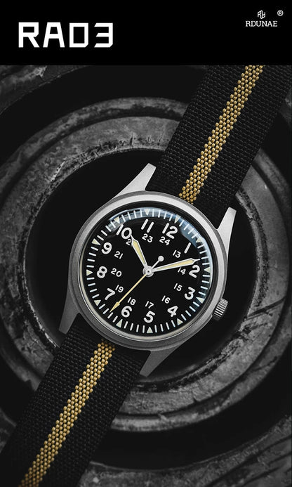 RDUNAE RA03 Retro Military 34.5mm Men Watch