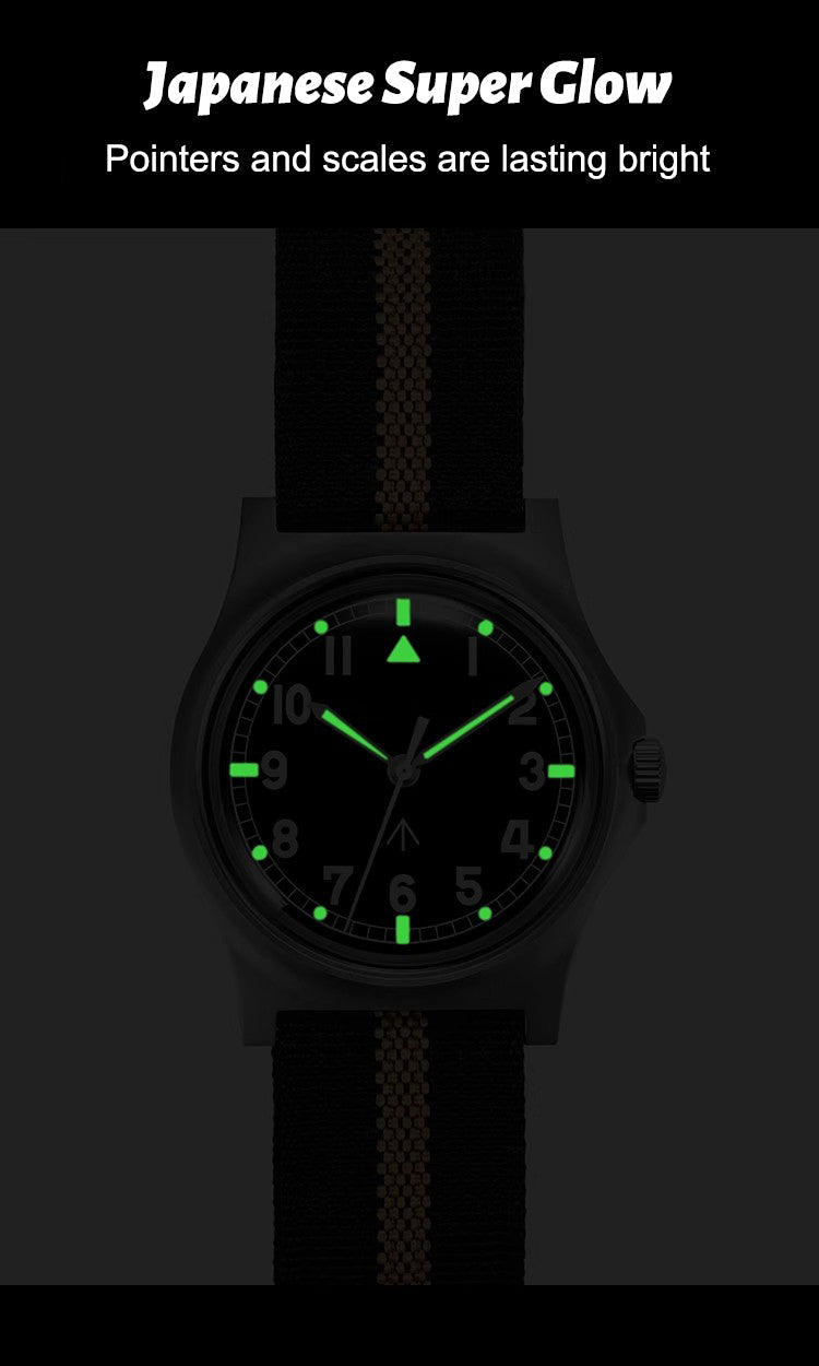 RDUNAE RA01 Retro Military 36.8mm Men Watch