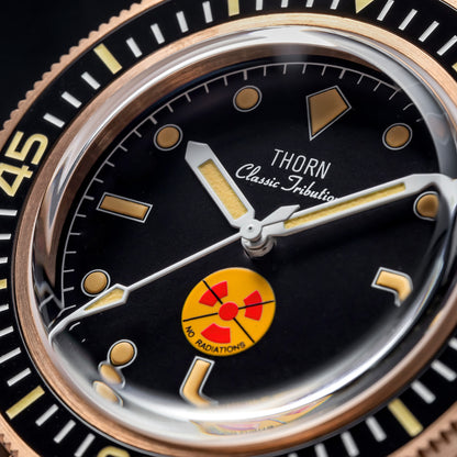 ★Weekly Deal★Thorn Vintage 50-Fathoms No-Radiation CUSN8 Tin Bronze Dive Watch