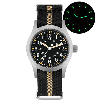 Militado 38mm Sapphire Crystal Pilot Field Watch