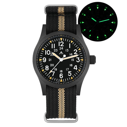 Militado 38mm Sapphire Crystal Pilot Field Watch ML05