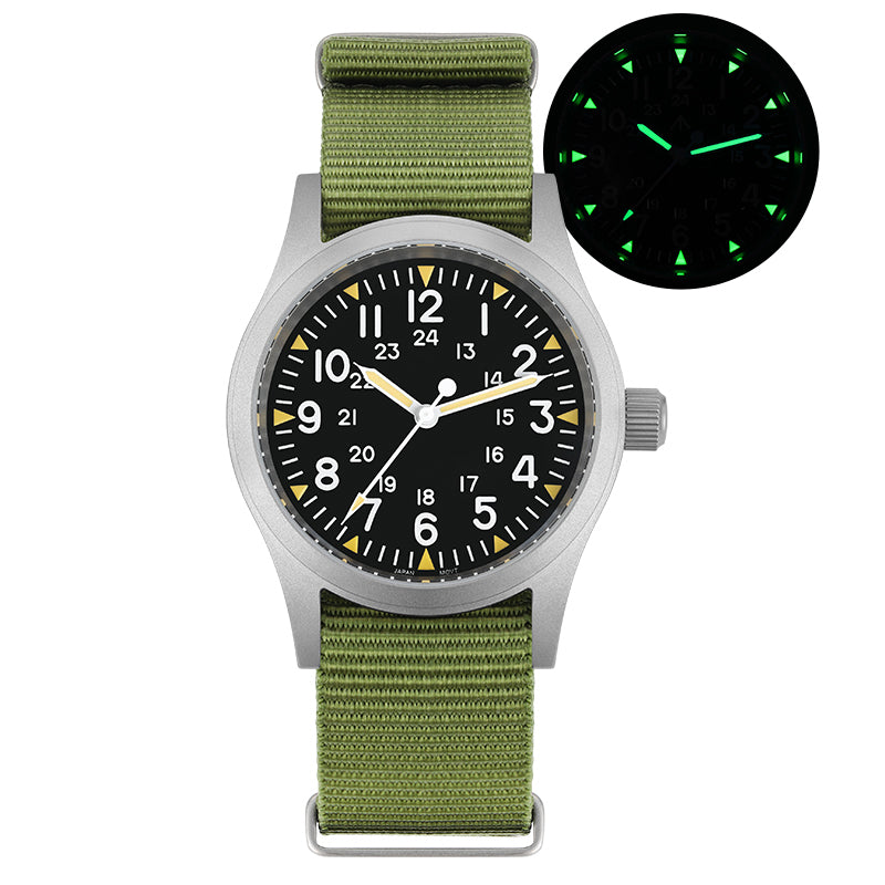 Militado 38mm Sapphire Crystal Pilot Field Watch ML05