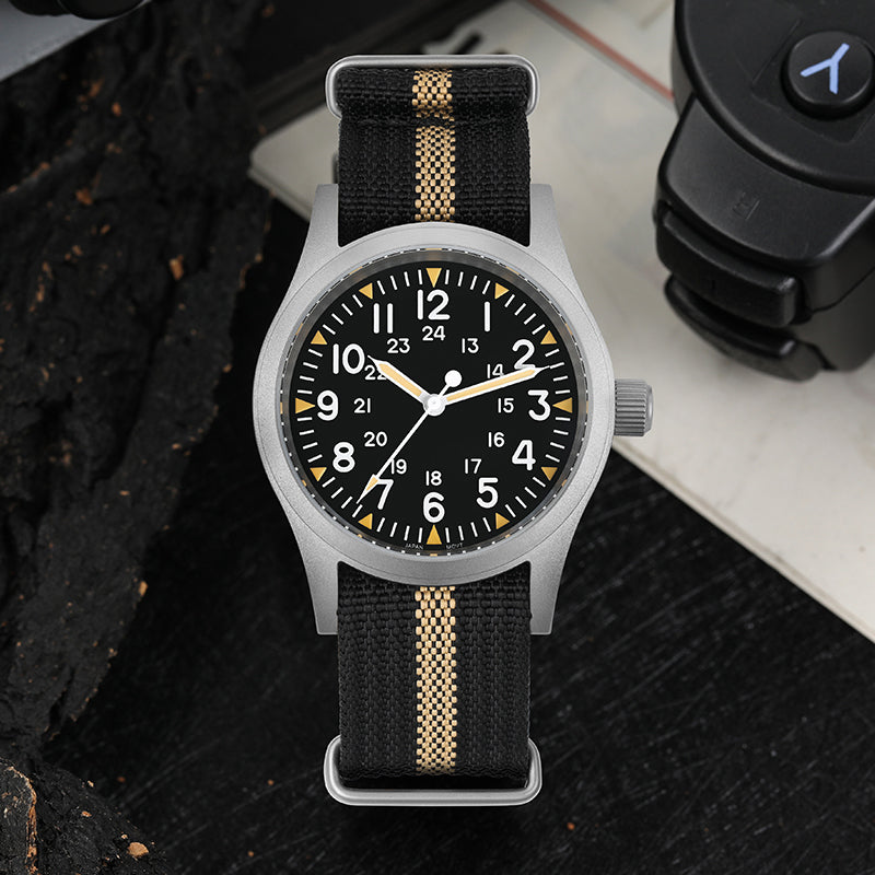 Militado 38mm Sapphire Crystal Pilot Field Watch