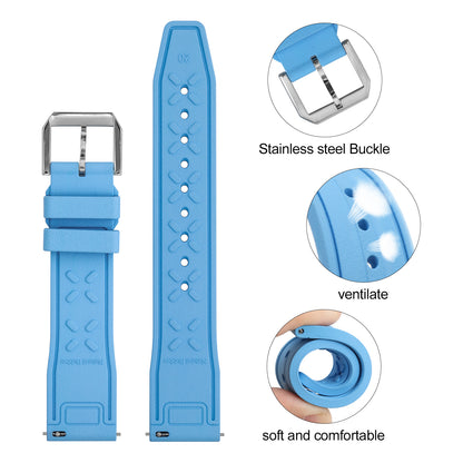 Tropic Soft fluororubber Pilot field Watch Strap