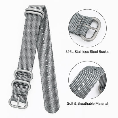 Thick Premium Woven Nylon Military Watch Zulu Strap