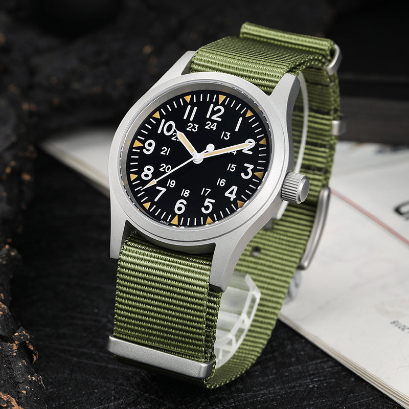 Militado 38mm Sapphire Crystal Pilot Field Watch