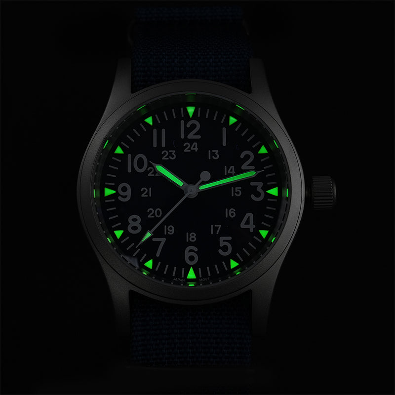 Militado 38mm Sapphire Crystal Pilot Field Watch ML05