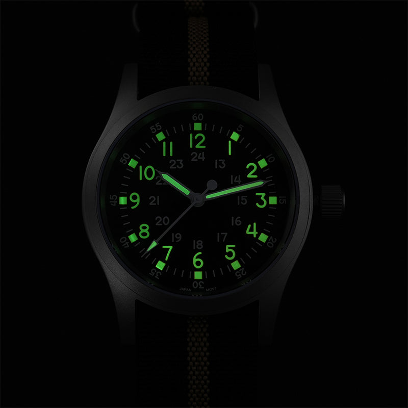 Militado 38mm Sapphire Crystal Pilot Field Watch ML05