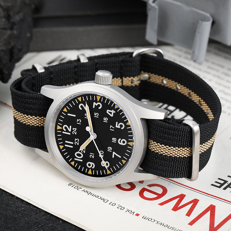 Militado 38mm Sapphire Crystal Pilot Field Watch