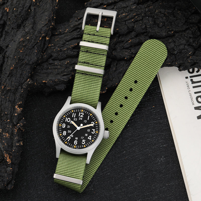 Militado 38mm Sapphire Crystal Pilot Field Watch