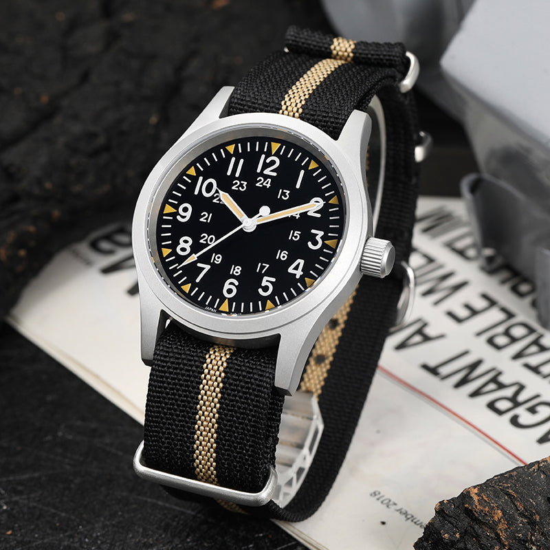 Militado 38mm Sapphire Crystal Pilot Field Watch