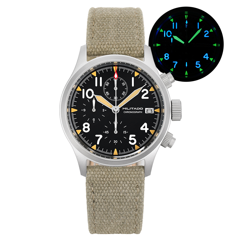 Militado Retro VK67 Quartz Chronograph Watch - 3 Dial