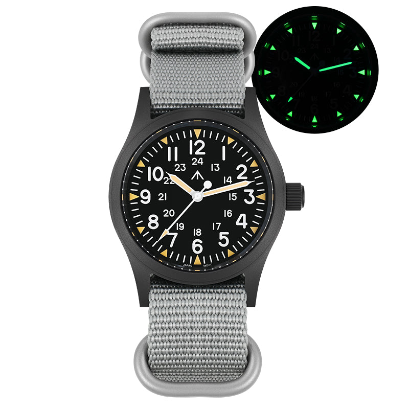 Militado 38mm Sapphire Crystal Pilot Field Watch ML05