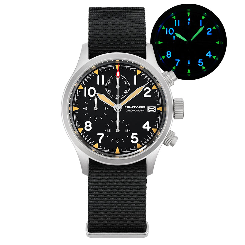 Militado Retro VK67 Quartz Chronograph Watch - 3 Dial