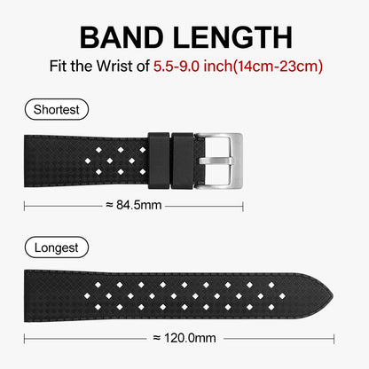 Tropical Soft Silicon Rubber Dive Watch Strap