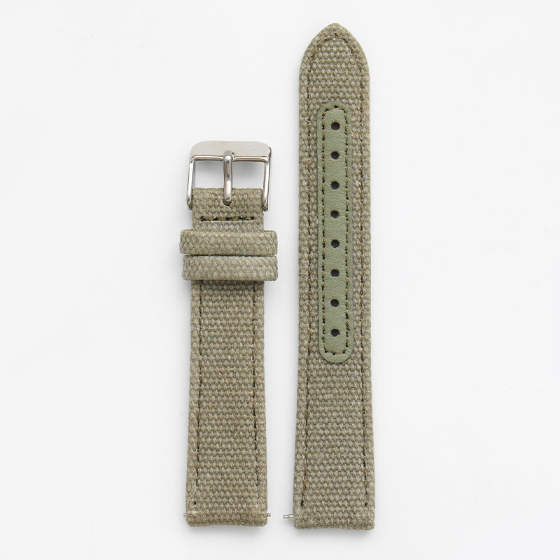 Leather Nylon Canvas Strap Watchband