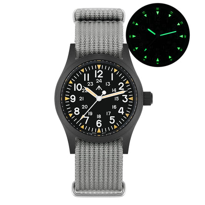 Militado 38mm Sapphire Crystal Pilot Field Watch