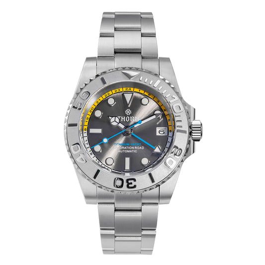 THORN Titanium Helium Valve NH34A GMT Dual Time Zone Diving Watch