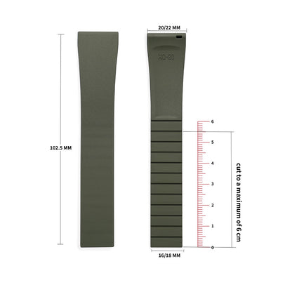 Cut-to-Size FKM Rubber Watch Strap