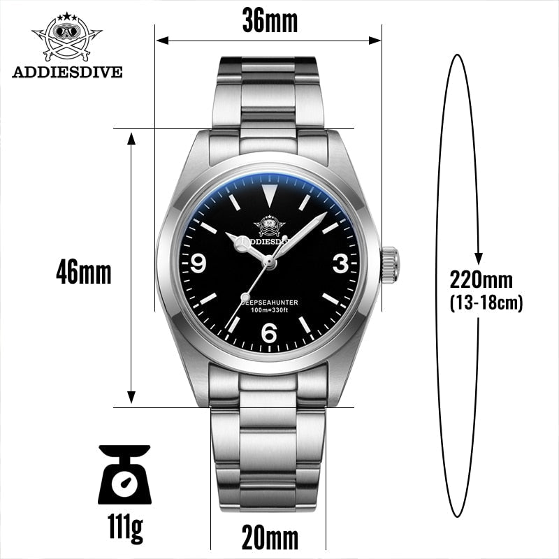 Addiesdive 36mm Sapphire Crystal Quartz Watch AD2023