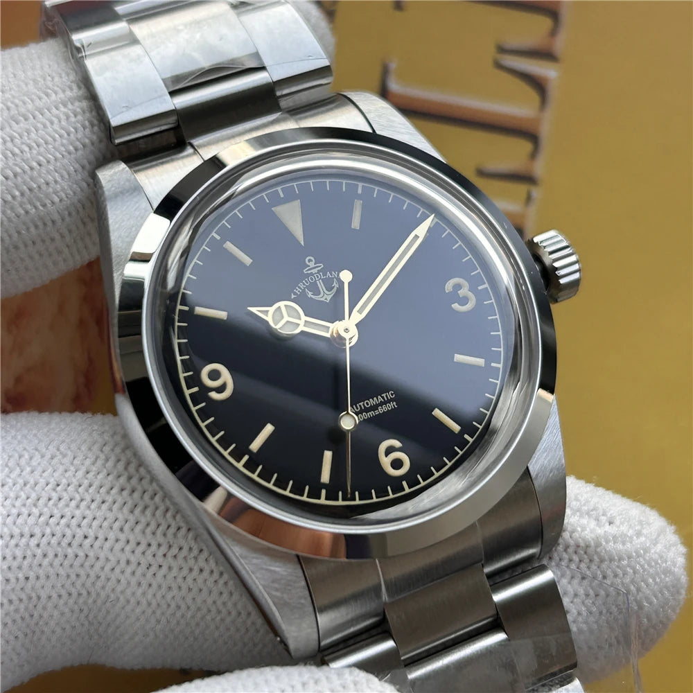 ★New Dial★lHruodland 36mm NH38 Vintage Men Watch F029