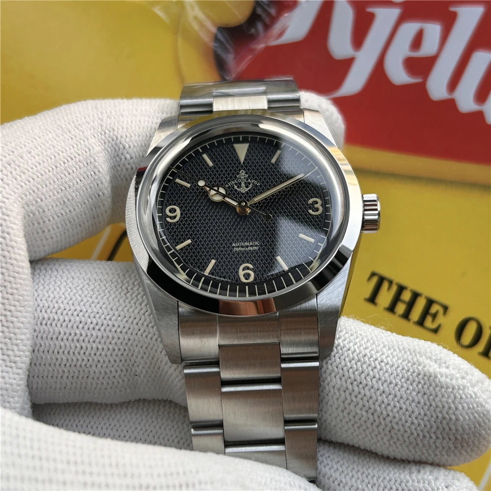 ★New Dial★lHruodland 36mm NH38 Vintage Men Watch F029