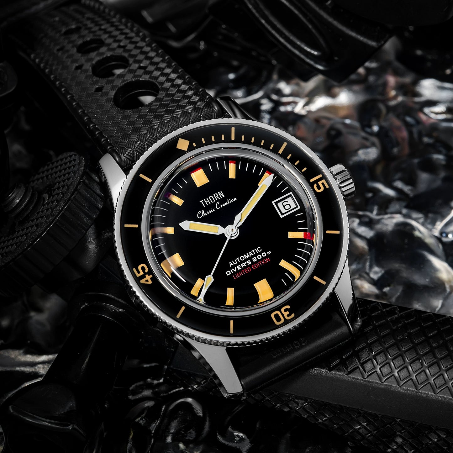 ★New Arrival★Thorn 38MM 50 Fathoms Sbarakuda PT5000 Dive Watch T006