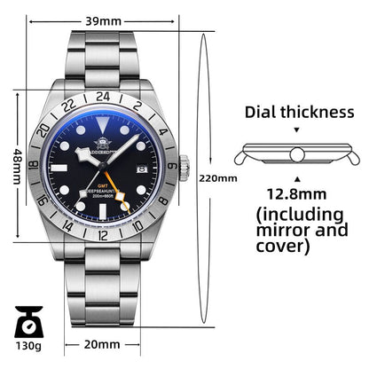 Addiesdive Retro BB GMT Quartz Watch