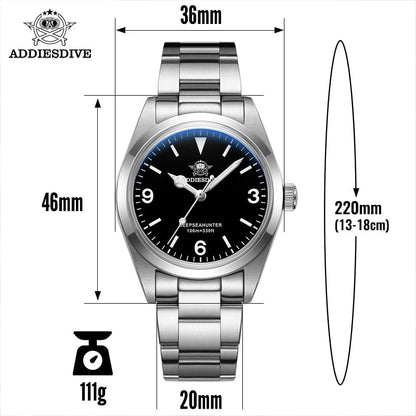 Addiesdive 36mm Sapphire Crystal Quartz Watch AD2023