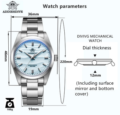 ★Weekly Deals★Addiesdive 36mm Sand Dial Quartz Watch AD2030