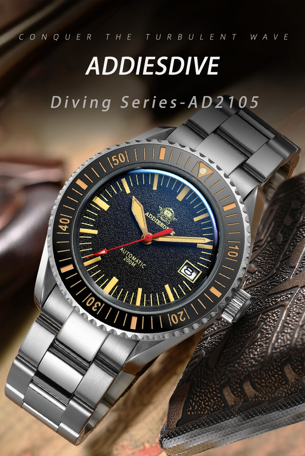 Addiesdive Pot Cover Diver Watch AD2105