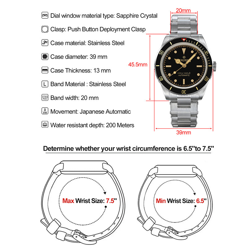 ★Big Sale★Thorn 39mm Diver 6200 Retro Mechanical Watch